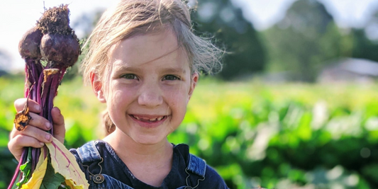Charlene with freshly picked beets