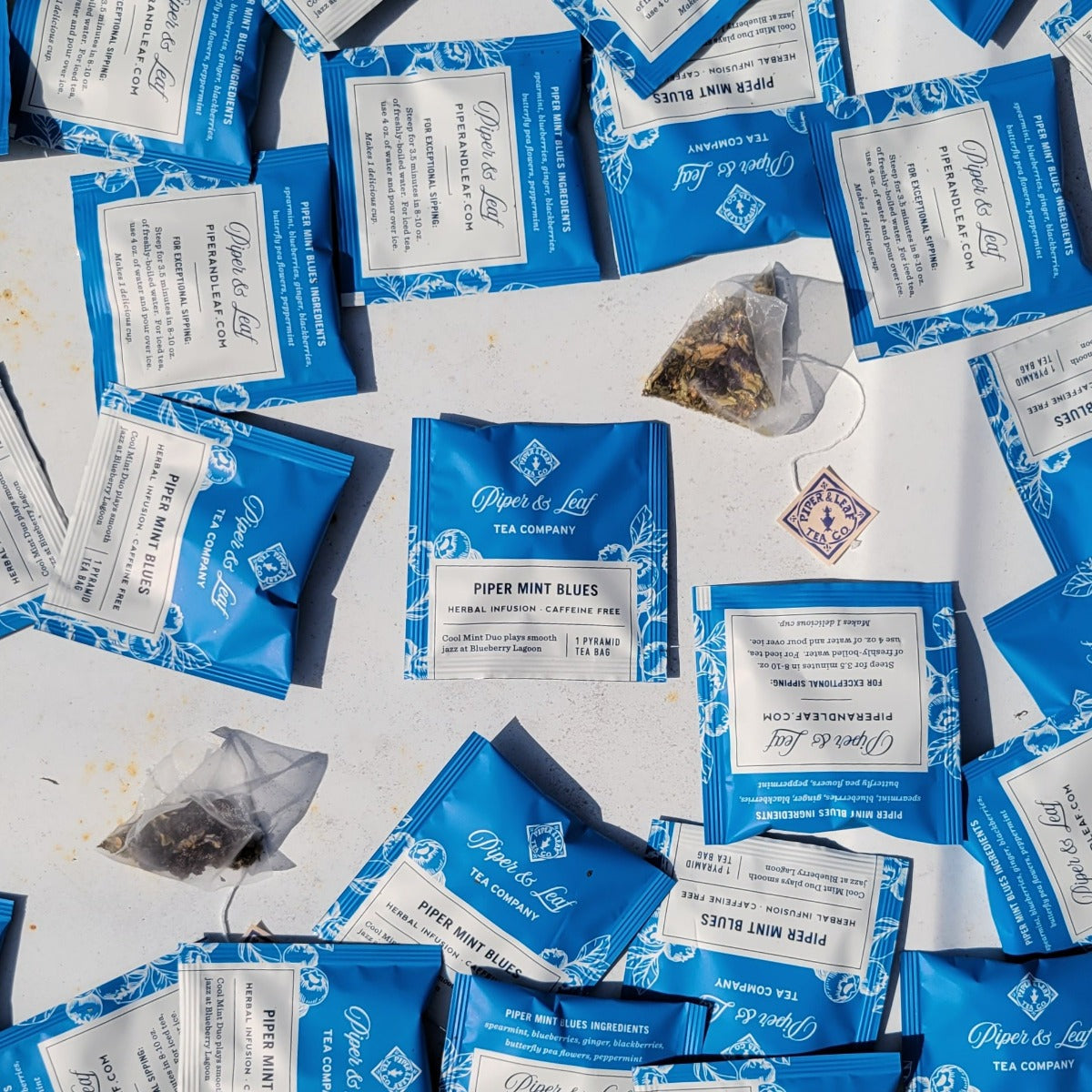 Piper Mint Blues Individually Wrapped Tea Bags aksew