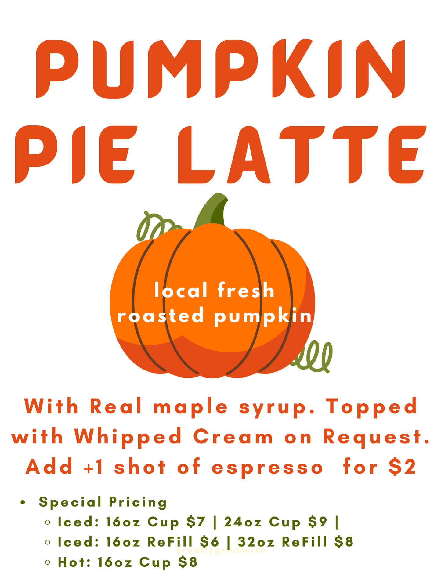 Pumpkin Pie Latte