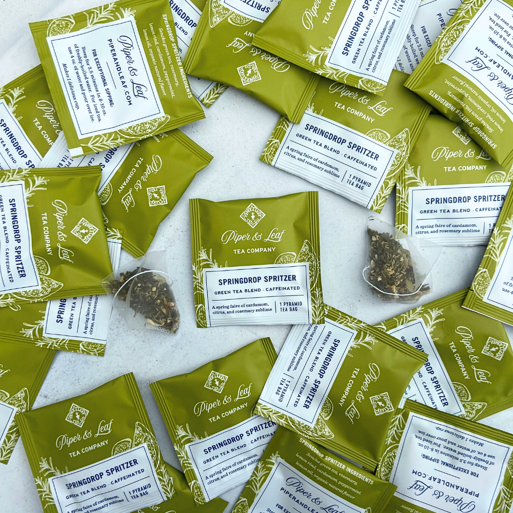 50ct case of Piper & Leaf Springdrop Spritzer Individually wrapped tea bags