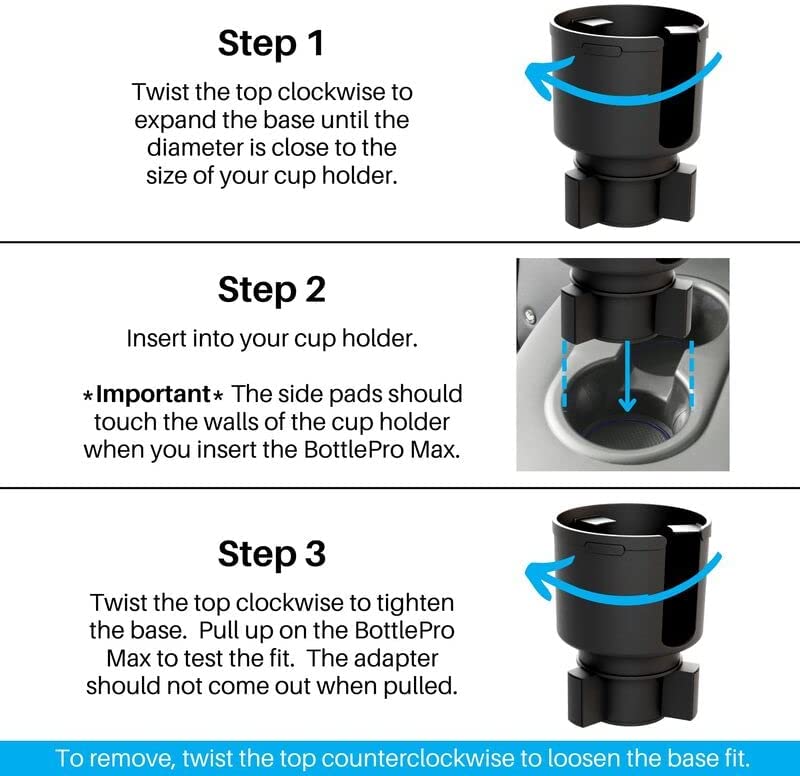 Step by step instructions on how to use a cup holder with a Piper and Leaf Tea Co. Mason Jar Cup Holder Adapter - Keep Your Jar in the Car. The tutorial will guide you on properly securing your drinking jar in the cup holder.
