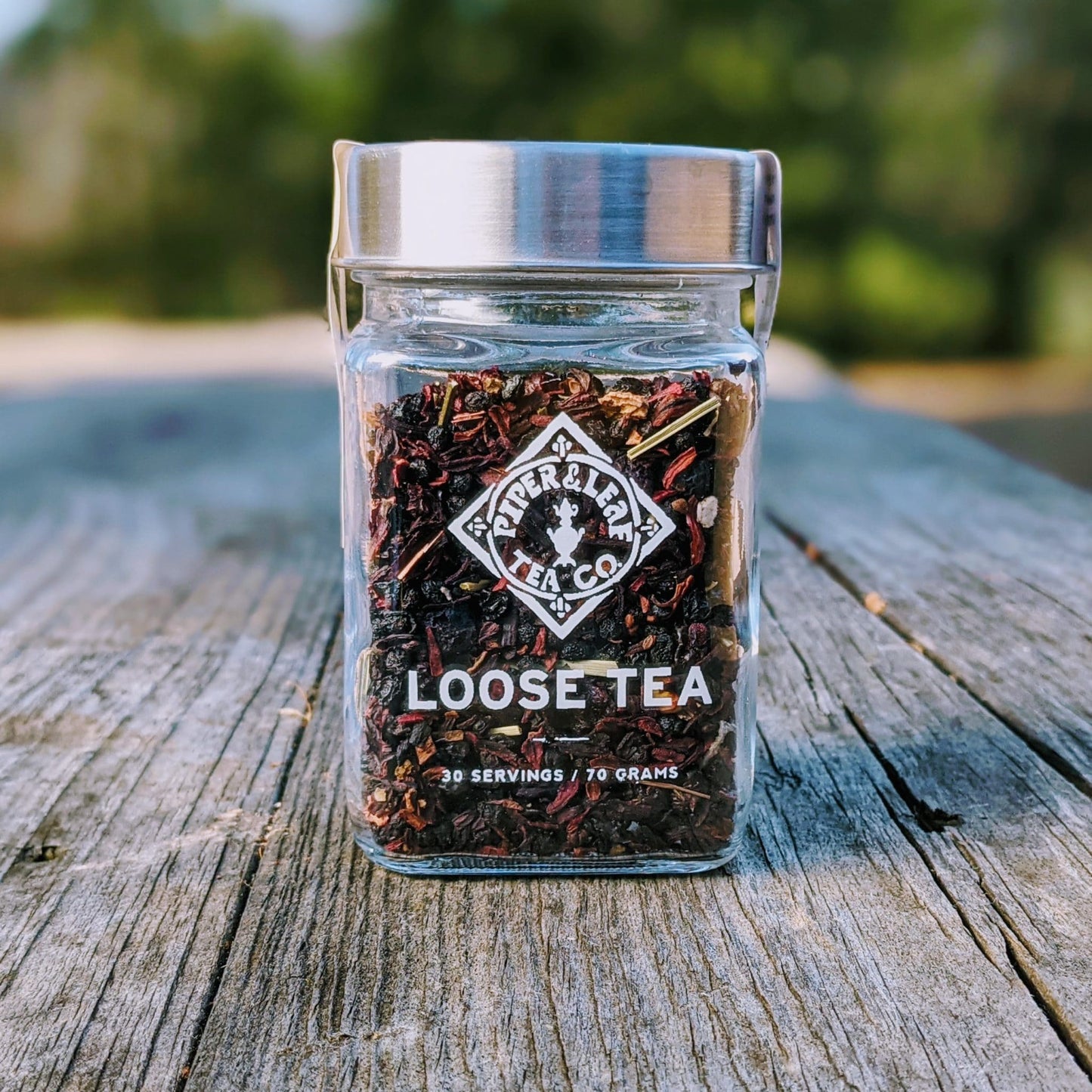 Briar Patch Brew glass jar of loose leaf