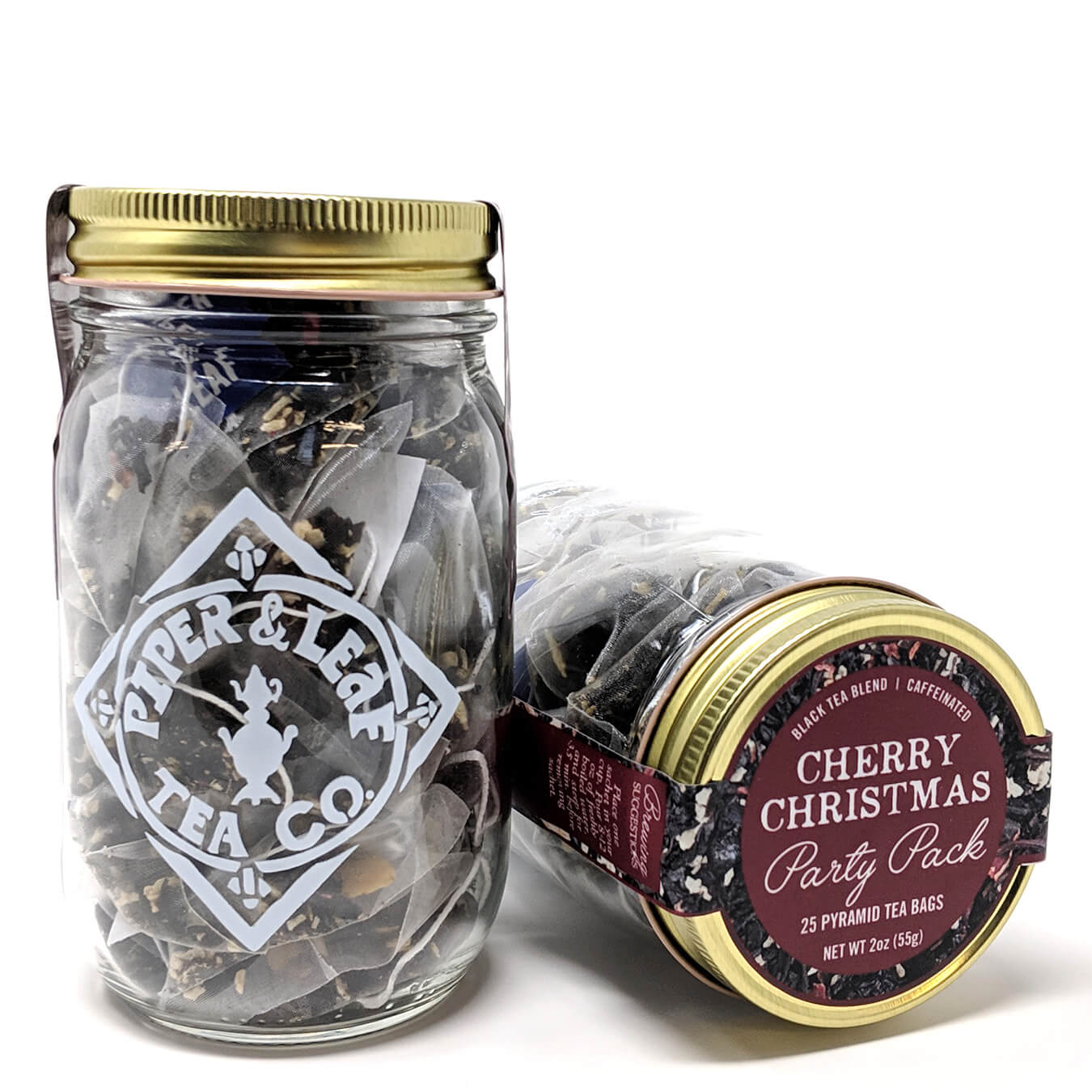 Pint-sized party pack: 25ct tea bags. (Cherry Christmas)