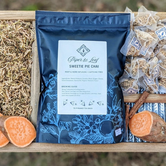 A bag of Sweetie Pie Chai Bulk Sachets - 70ct Tea Bags from Piper & Leaf Tea Co.