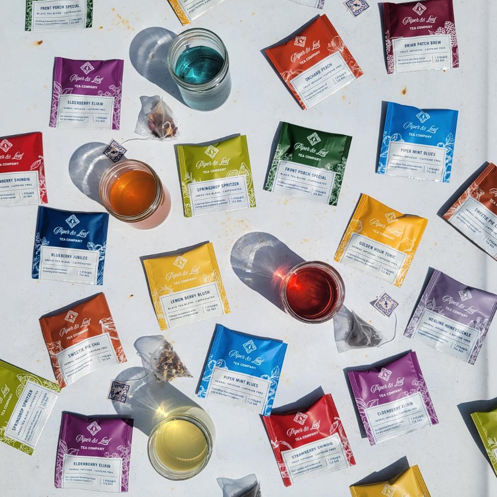 Individually Wrapped Tea Bags looking like confetti