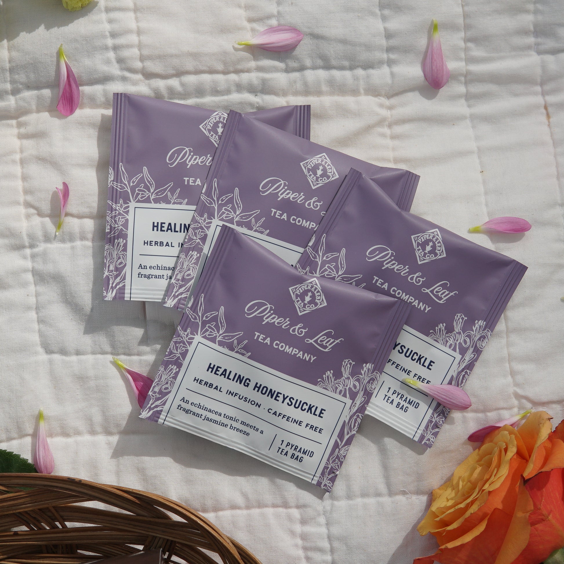 The Piper & Leaf Tea Co. Mother's Day Special Tea Sampler features 16 individually wrapped tea bags, beautifully arranged—an ideal herbal tea gift or relaxing Mother's Day treat.