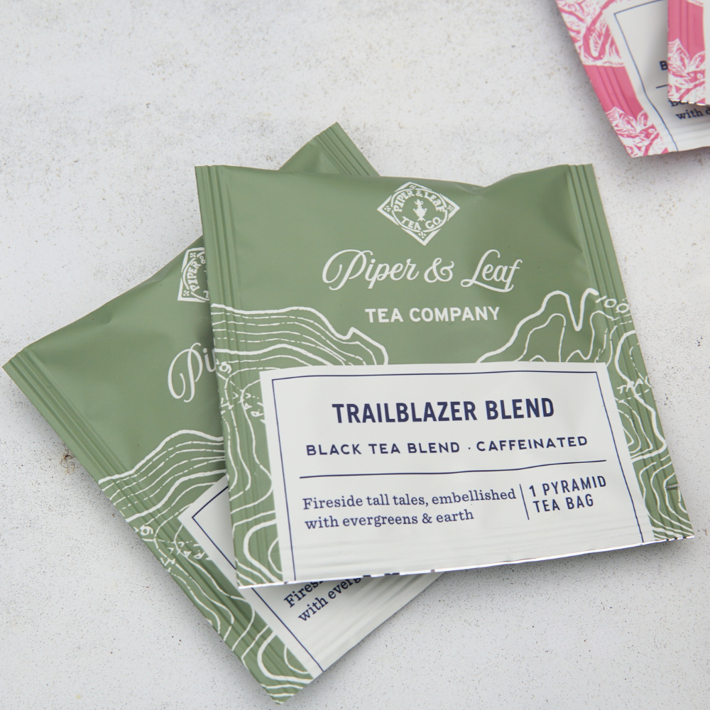 Piper & Leaf's Trailblazer Blend individually wrapped tea bags