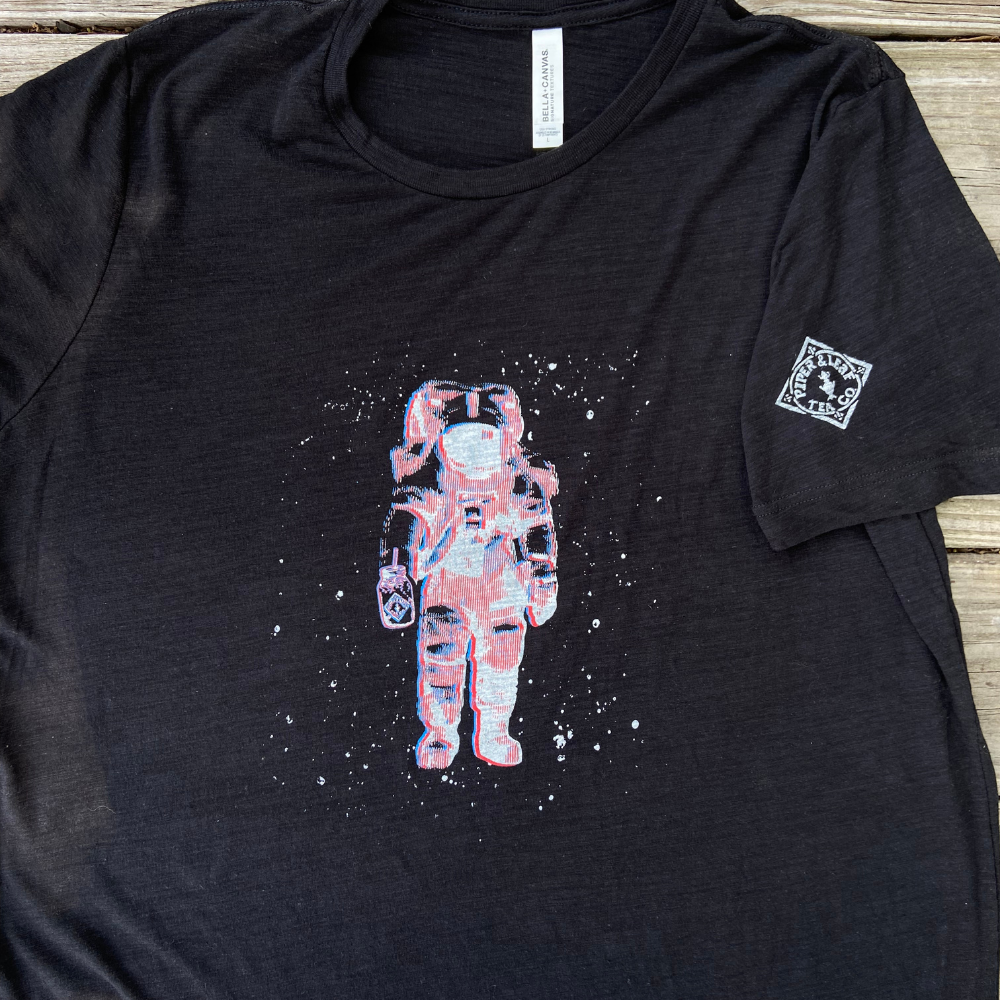 Limited Edition 3D Vision Space Man Tee by Piper & Leaf Tea Co., perfect for space lovers.