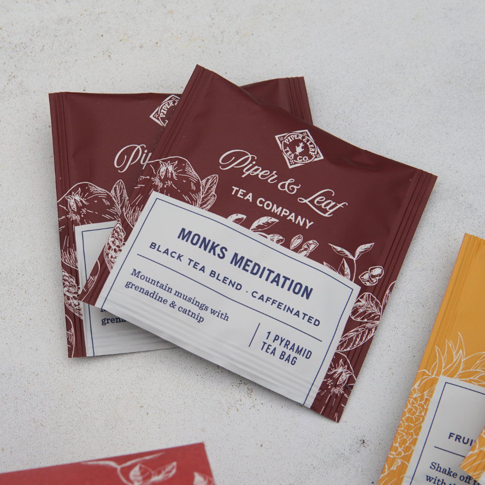 Piper & Leaf's Monk Meditation individually wrapped tea bags