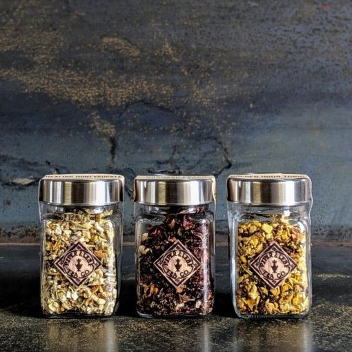 Three 3pk of Loose Leaf Jars filled with Piper & Leaf Tea Co.'s loose leaf tea and signature tea blends.