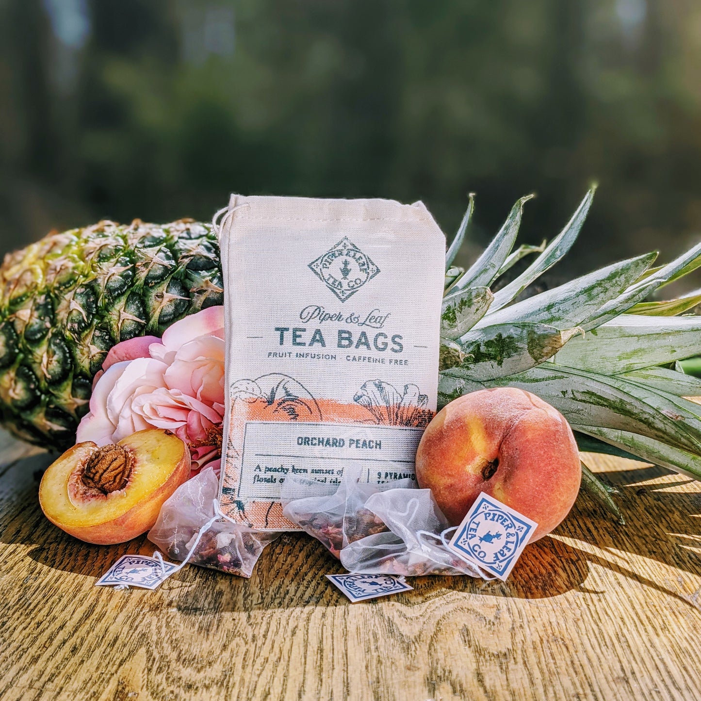 Orchard Peach 9ct Tea Bags in Muslin