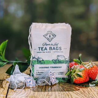 Sassyfras Strawberry 9ct Tea Bags in Muslin