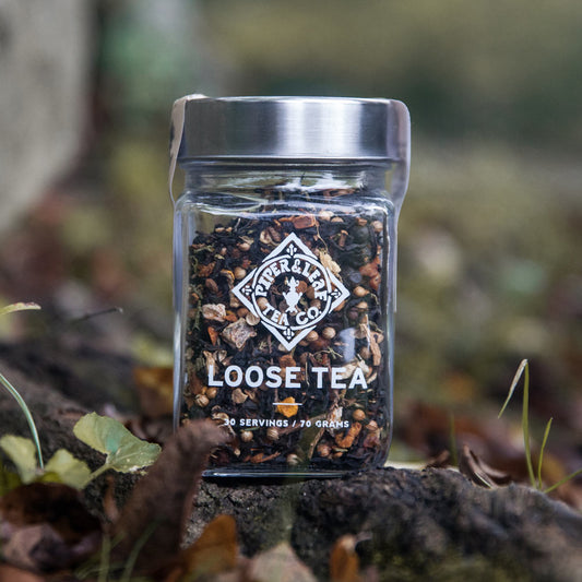 Trailblazer Blend glass jar of loose leaf