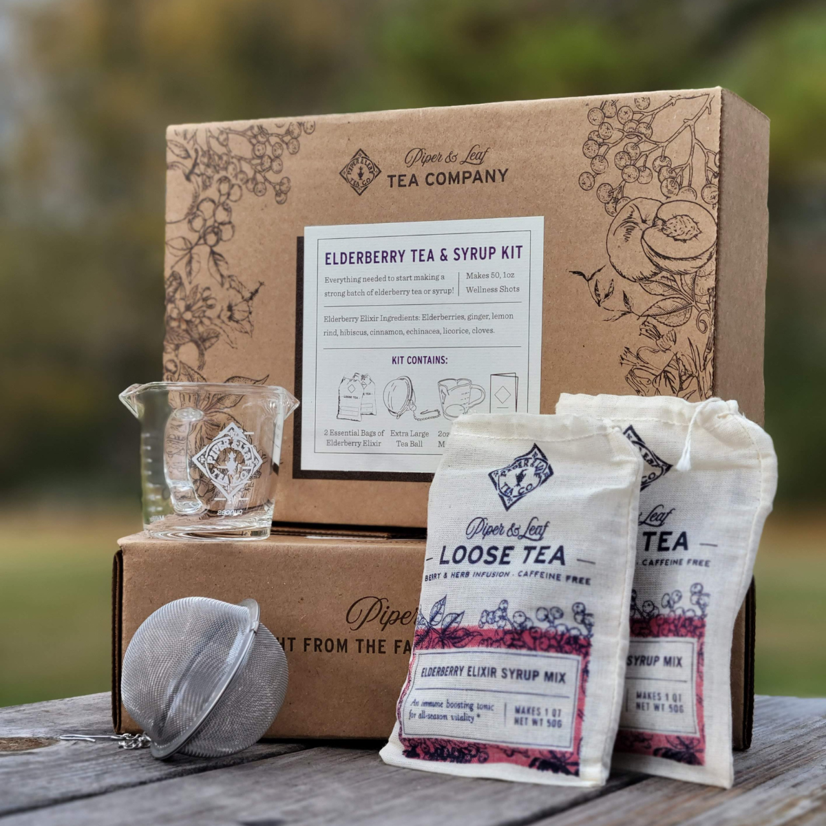 Elderberry Elixir tea and syrup kit